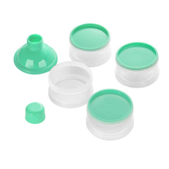 Accmor formula dispenser stacked to show four-layer capacity for pre-measured portions