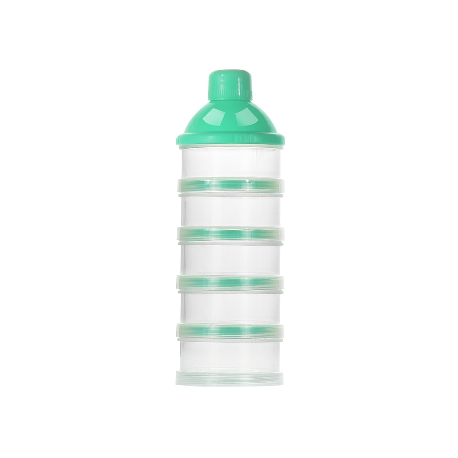 Accmor formula dispenser top view showing five compartments for travel meals
