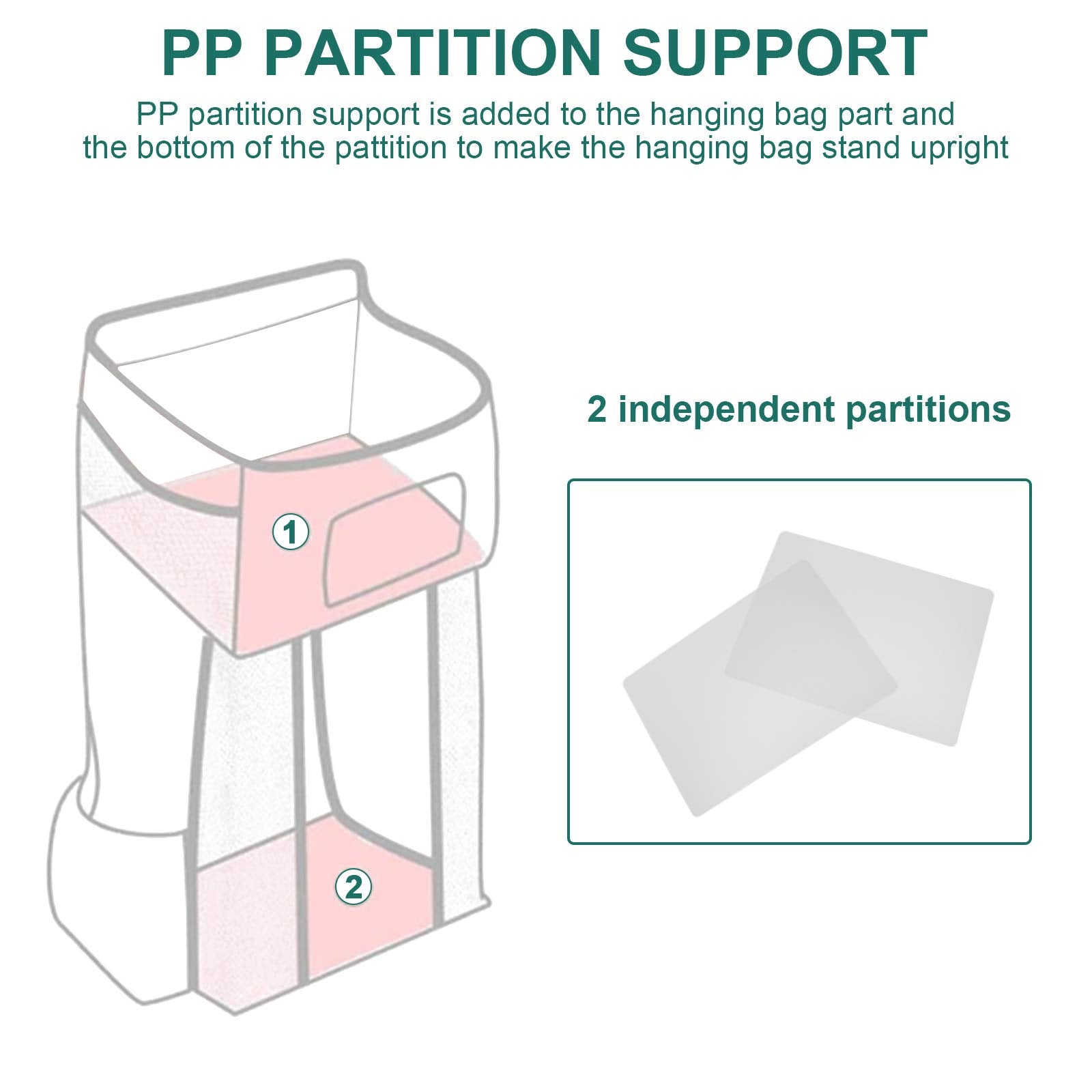 Accmor Hanging Diaper Caddy Organizer mesh bags help dry items or keep toys organized.