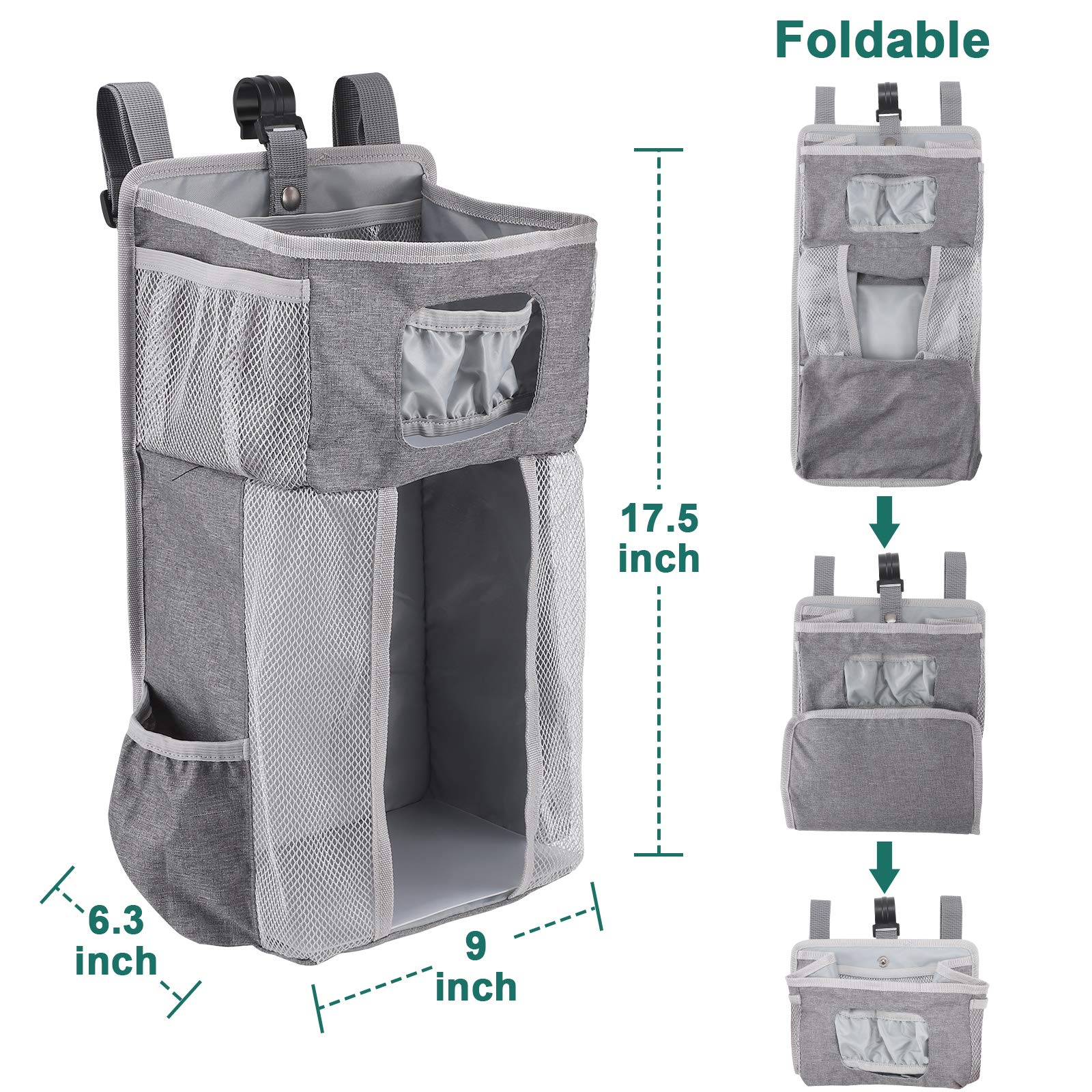 Accmor Oxford fabric resists wear and cleans easily for daily nursery use.