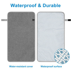 Accmor head-pillow area provides gentle head support during changes.