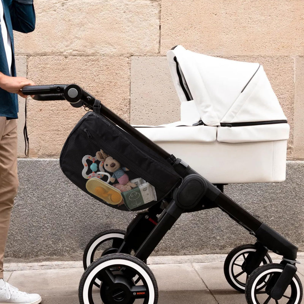 Accmor insulated side sling bag stroller compatibility lists Uppababy, Nuna, and more.