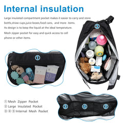 Accmor insulated side sling bag waterproof interior protects contents from spills or rain.