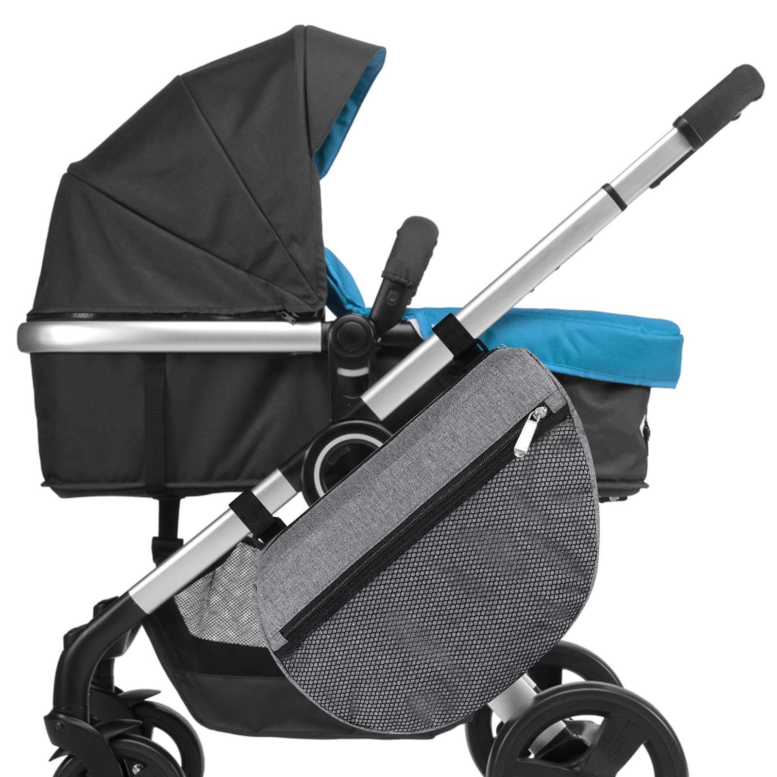 Accmor insulated side sling stroller bag main image highlights large storage for diapers and essentials.