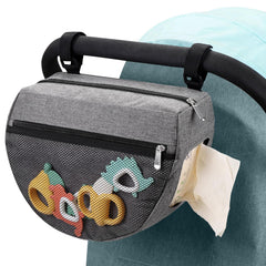 Accmor insulated side sling stroller bag side pocket emphasizes quick-access compartments for items.