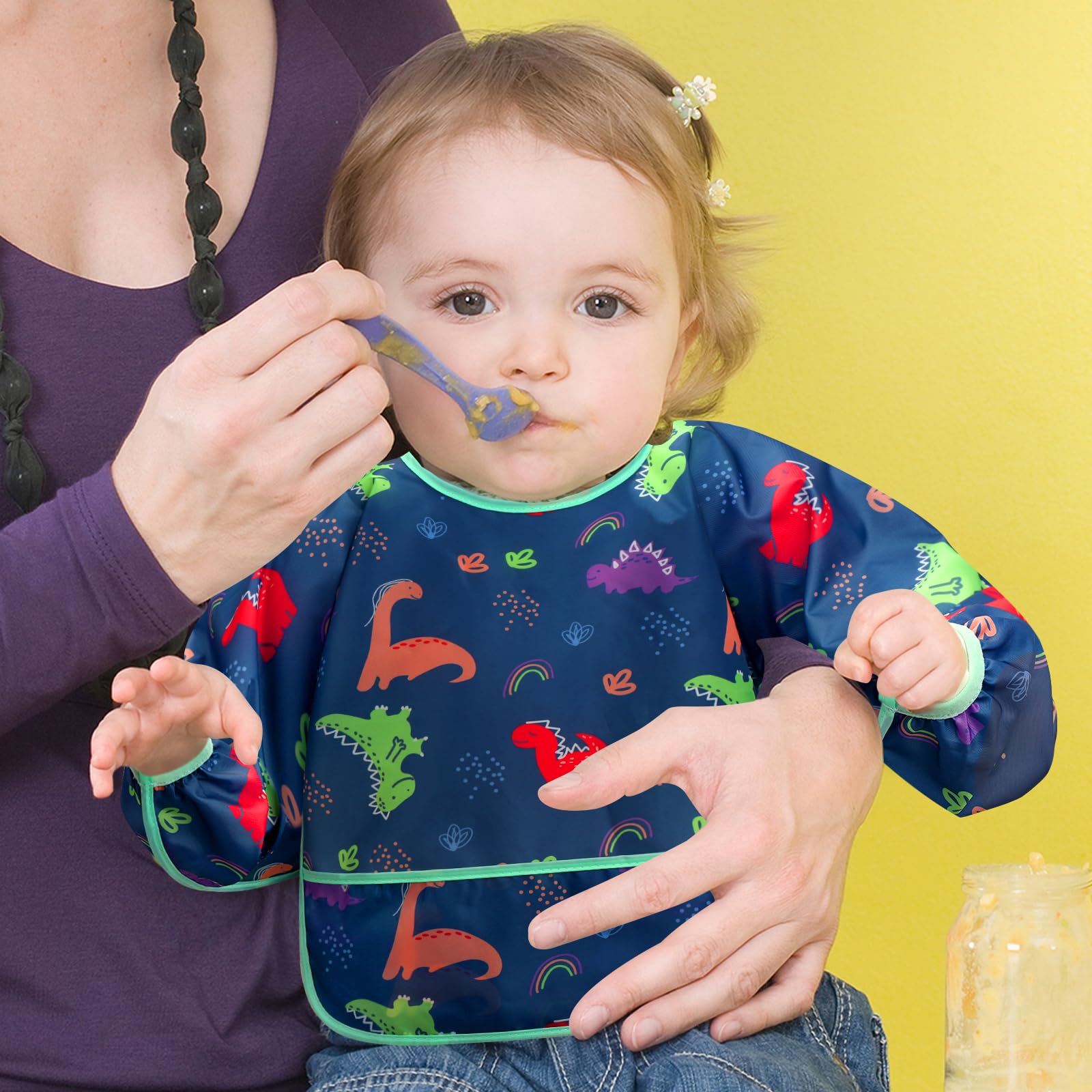 Accmor long-sleeve bibs pattern designs offer cute toddler options