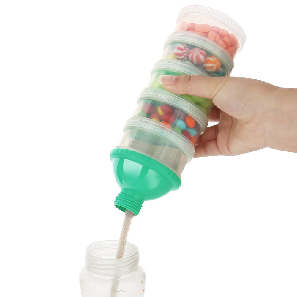 Accmor multi-purpose snack container holds oats, nuts, fruit, and more.