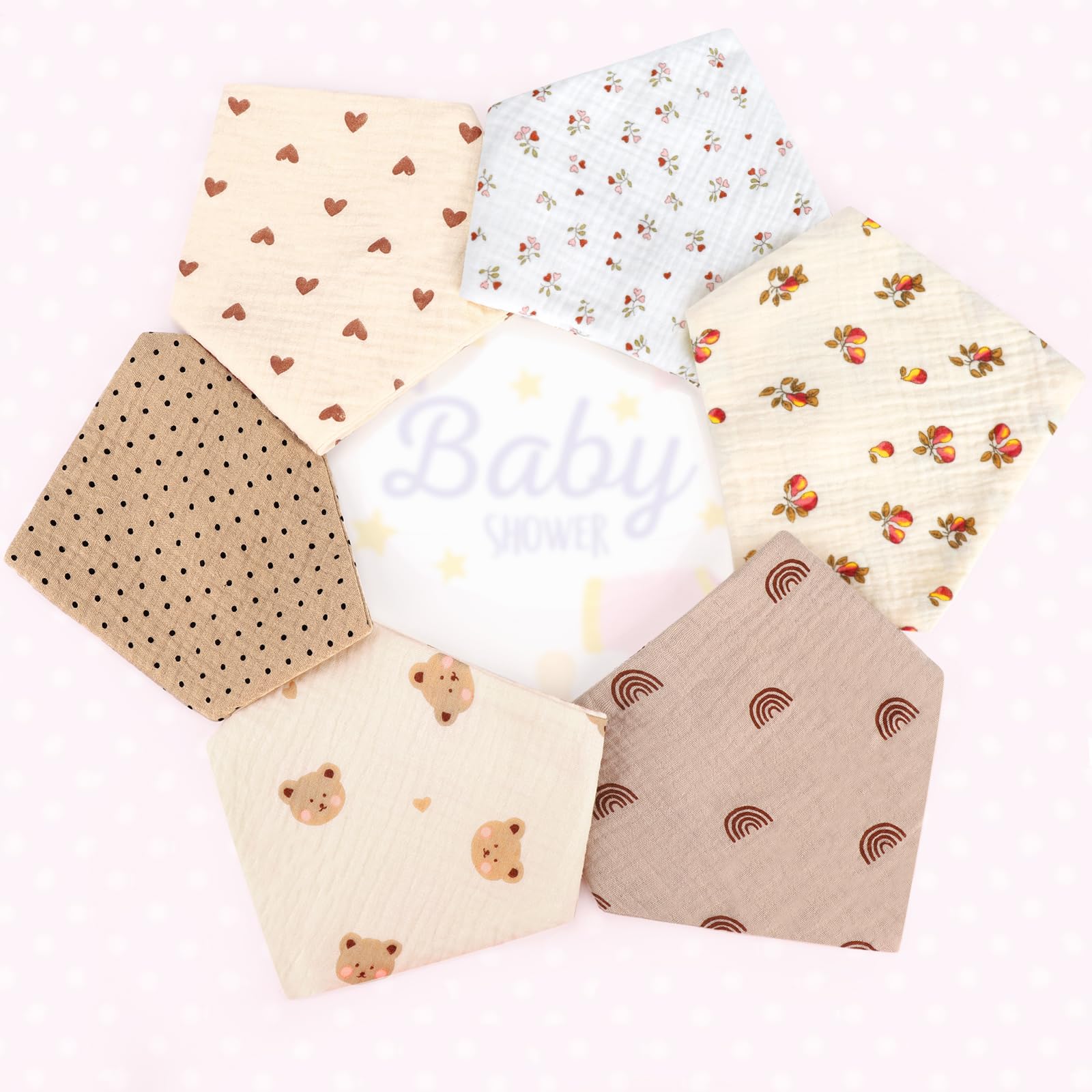 Accmor muslin baby bib protects outfits during dribbles and meals.