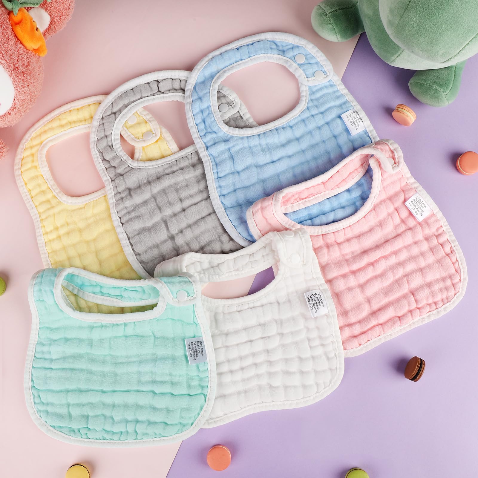 Accmor Muslin Baby Bibs gift-ready packaging suitable for baby showers.