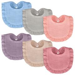 Accmor muslin baby bibs pack cover showing six soft bibs for mealtime messes.