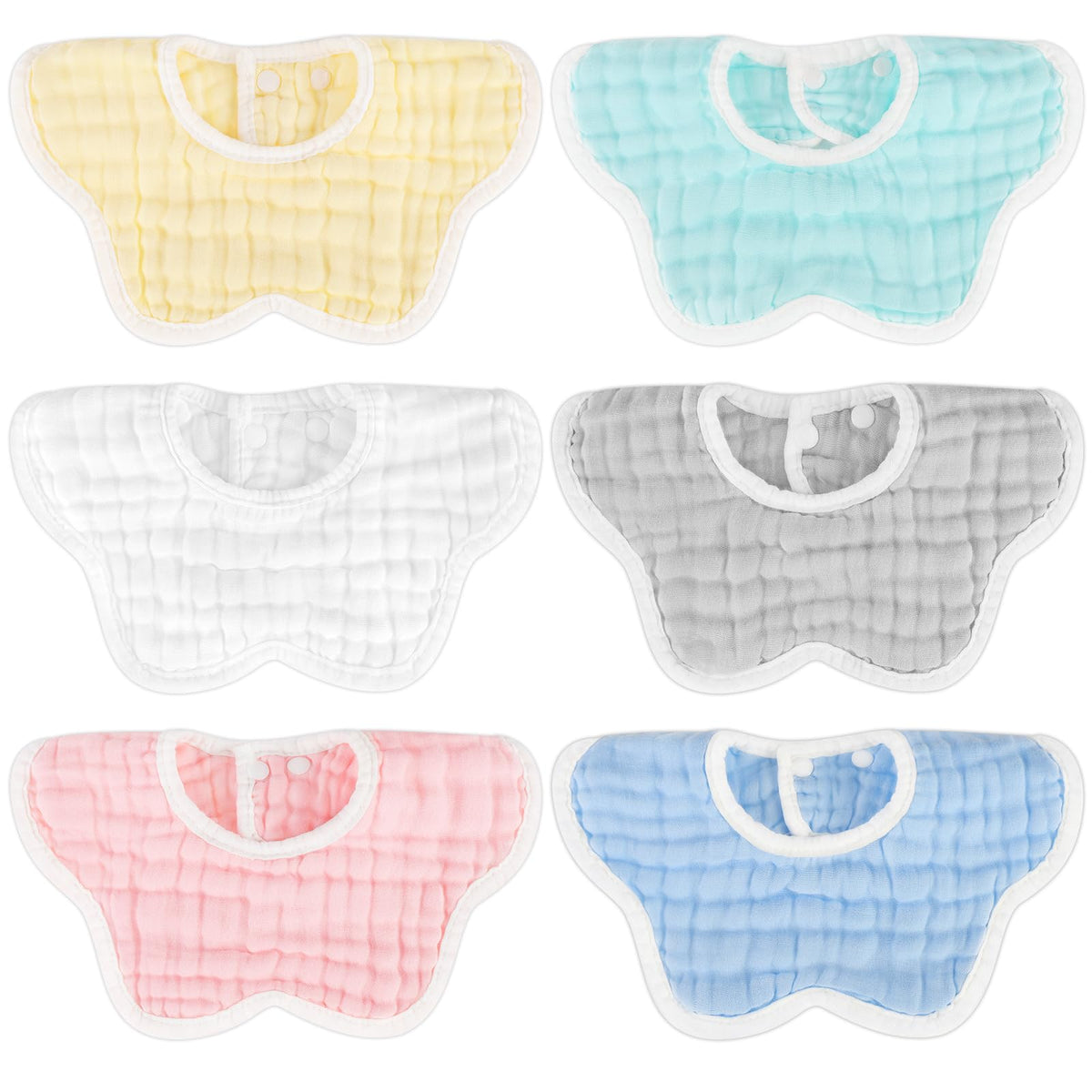 Accmor Muslin Baby Bibs pack showing soft fabric for gentle skin comfort
