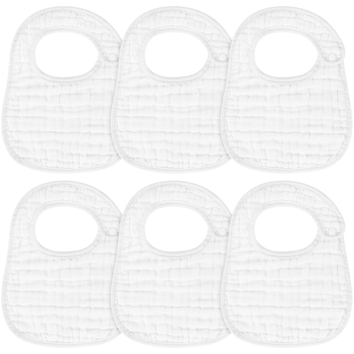 Accmor Muslin Baby Bibs with soft cotton 6-pack for gentle daily protection from drool