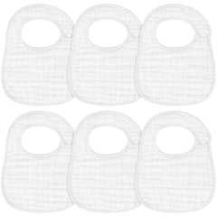 Accmor Muslin Baby Bibs with soft cotton 6-pack for gentle daily protection from drool