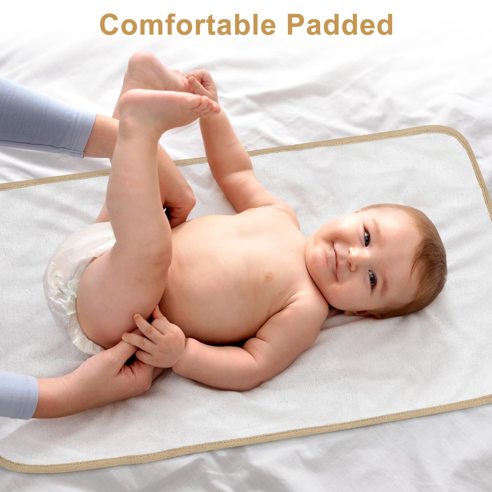 Accmor muslin cotton changing pad surface demonstrates gentle skin comfort.