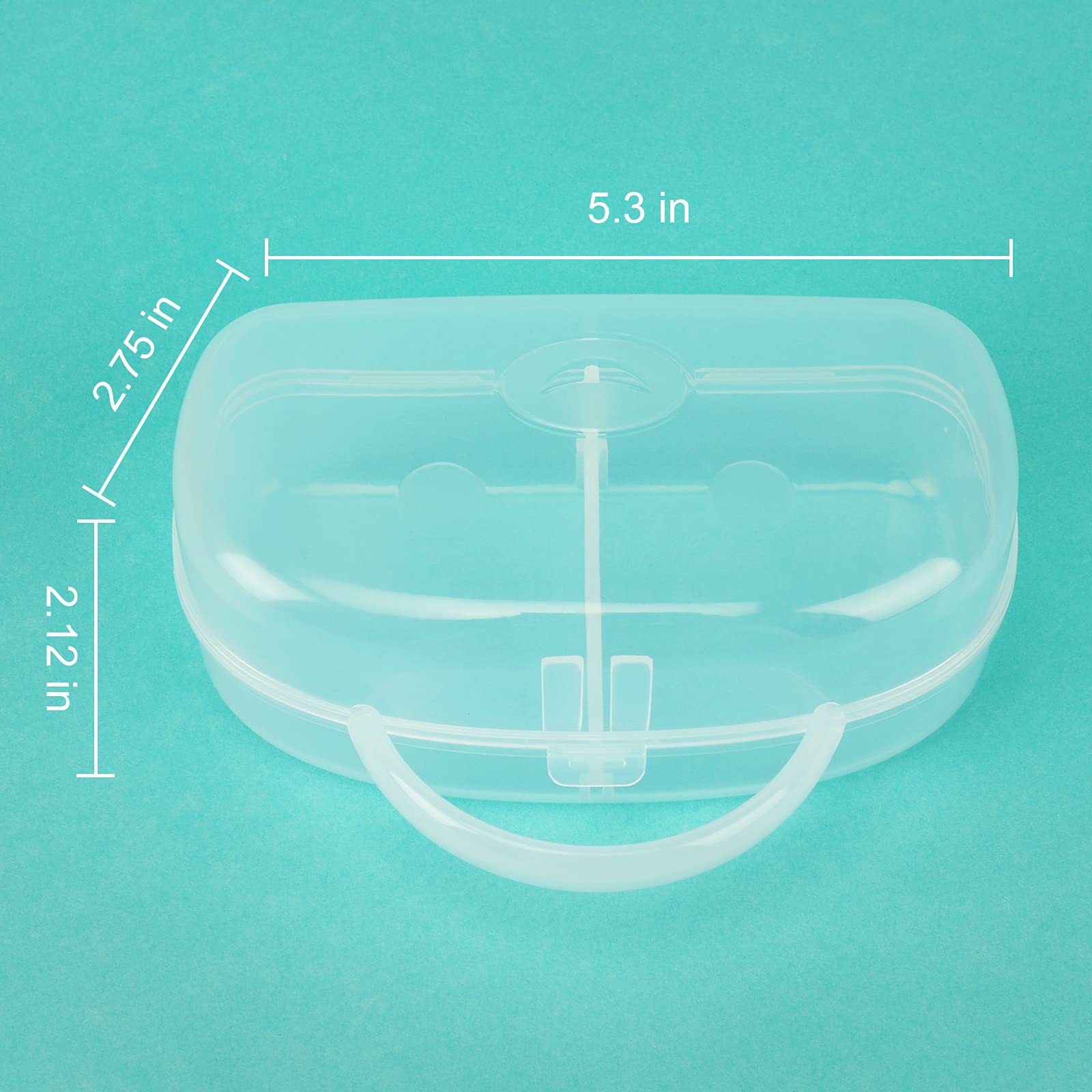 Accmor pacifier case BPA-free material with smooth finish for easy cleaning.