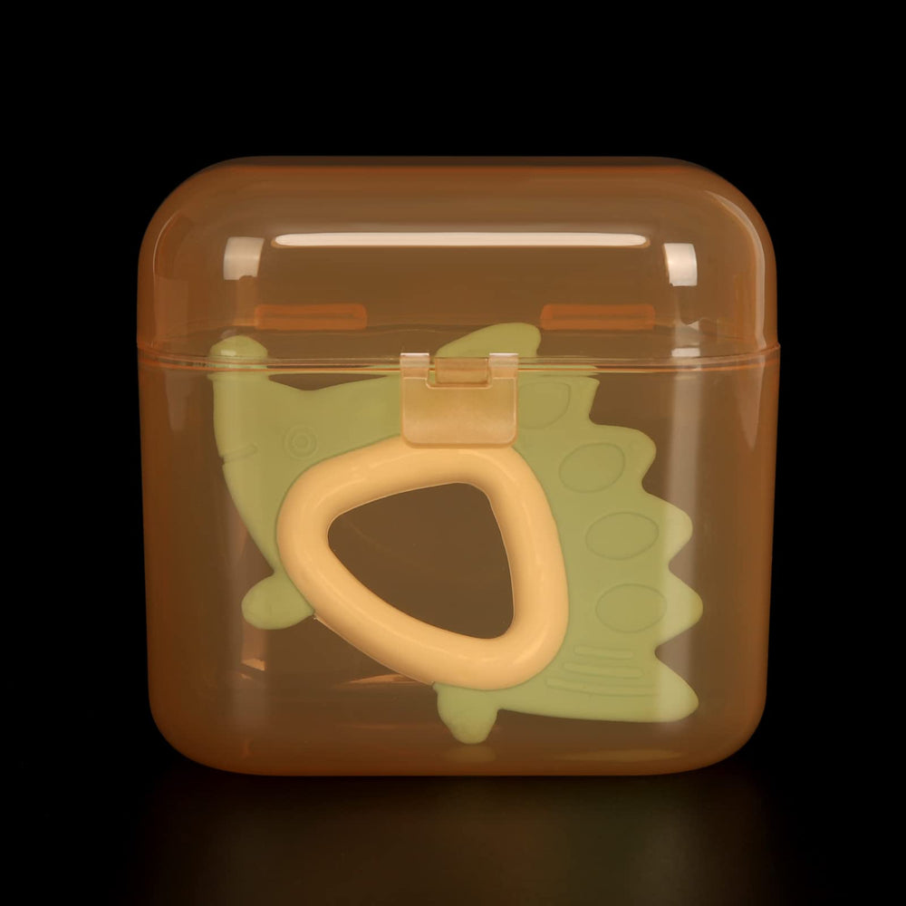 Accmor pacifier case clear-lid-view lets you see contents at a glance