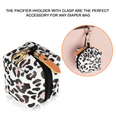Accmor pacifier case clip attachment shown for easy stroller or bag attachment.
