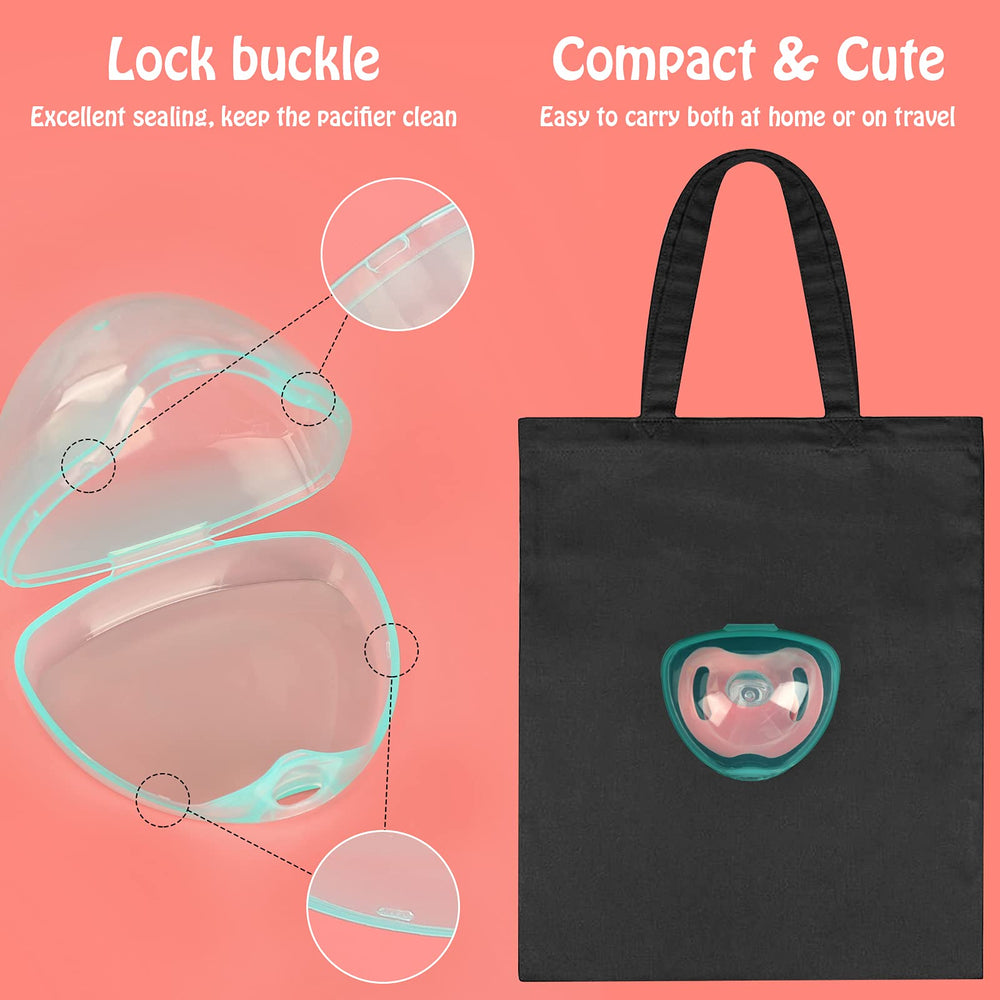 Accmor Pacifier Case durable PP material—non-toxic and sturdy protection.