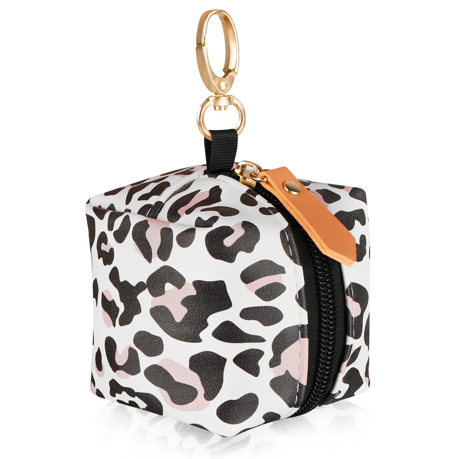 Accmor pacifier case with leopard exterior showcases durable PU leather protection.