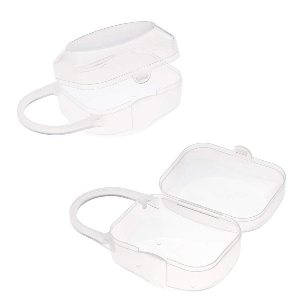 Accmor pacifier case lid-open demonstrates easy access to pacifier storage