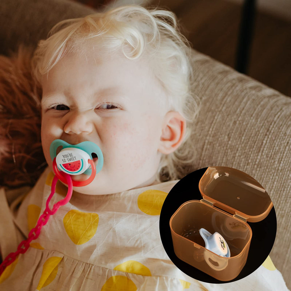Accmor pacifier case multi-use-snacks stores pacifiers and small snacks