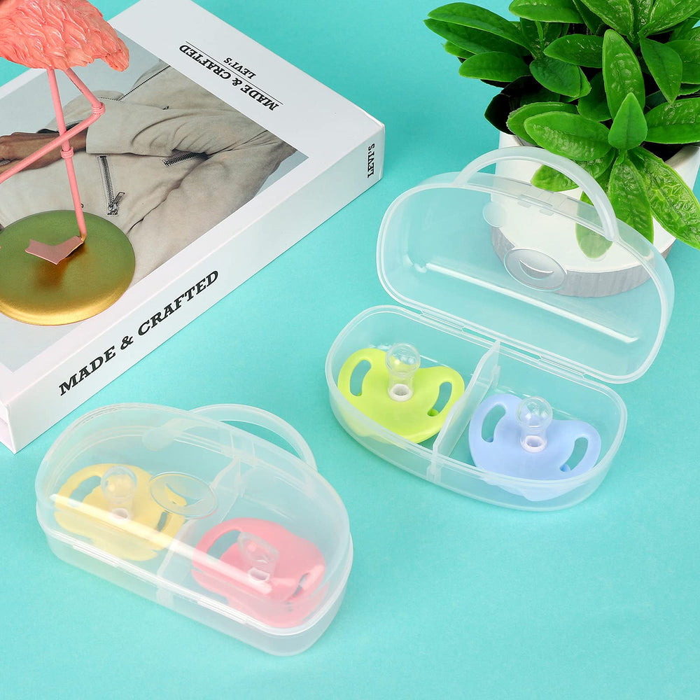 Accmor pacifier case open lid for easy access.