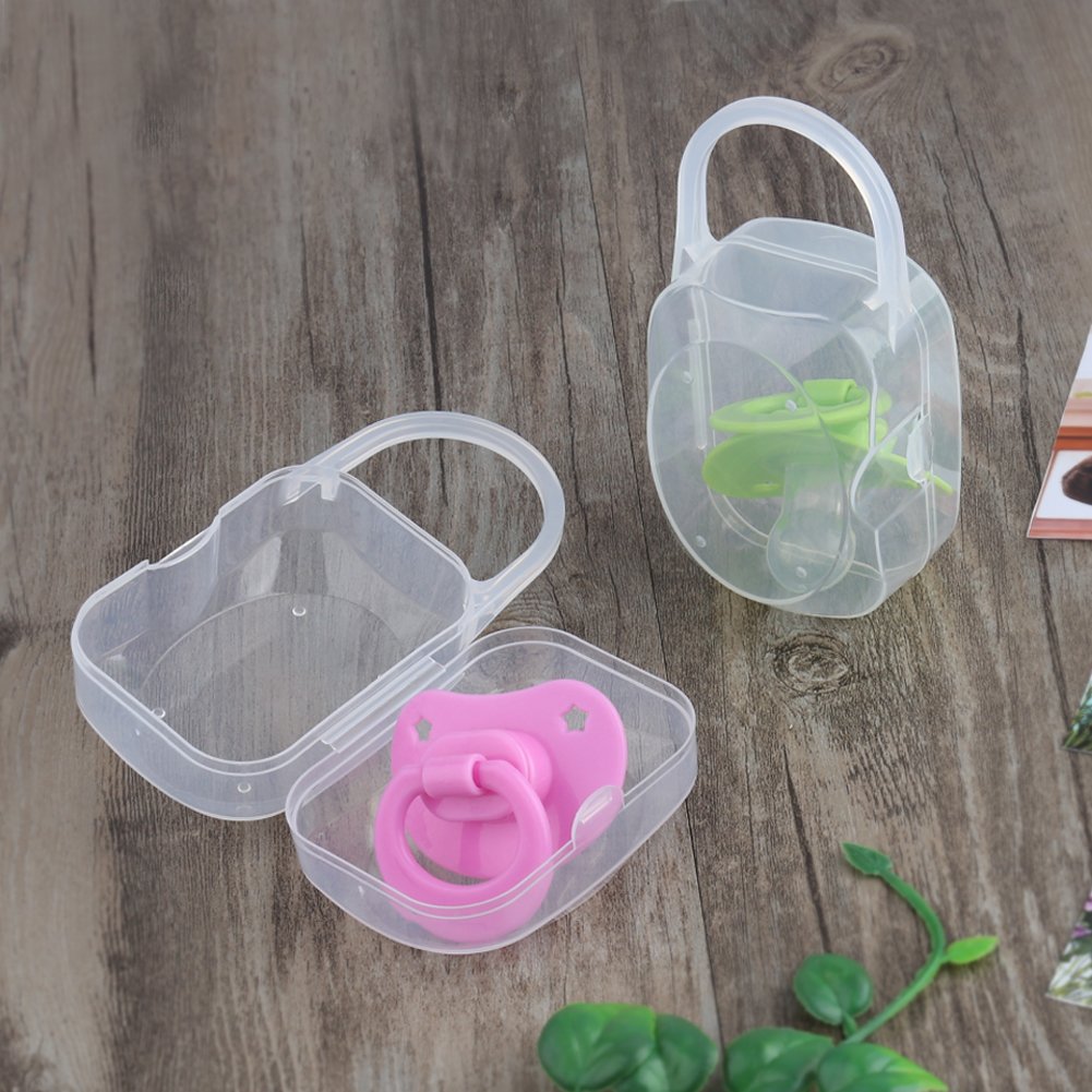 Accmor pacifier case PP material closeup highlights safe non-toxic construction