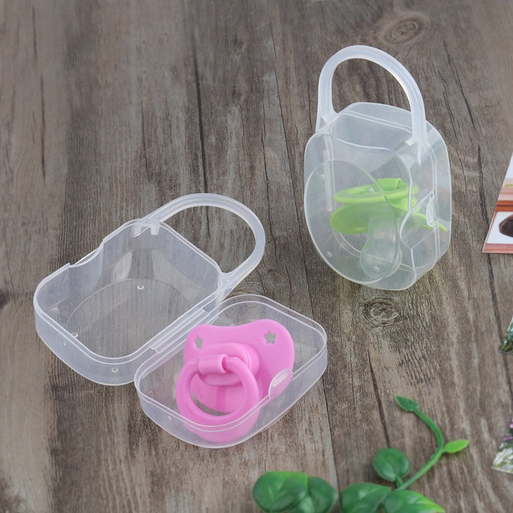Accmor pacifier case PP material closeup highlights safe non-toxic construction