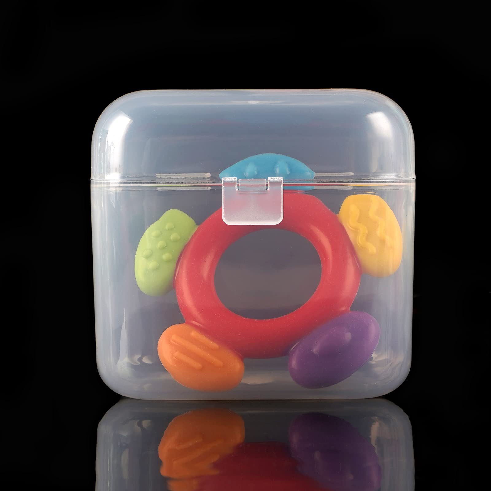 Accmor pacifier container BPA-free material for safe, non-toxic storage.