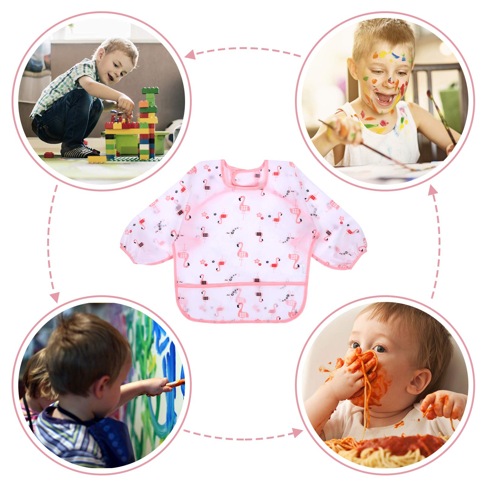Accmor patterned bib adds cute style to mealtime.