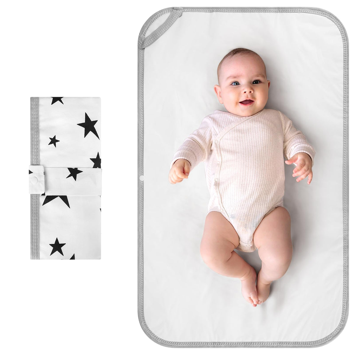 Accmor portable diaper changing pad folded compactly for on the go changes.