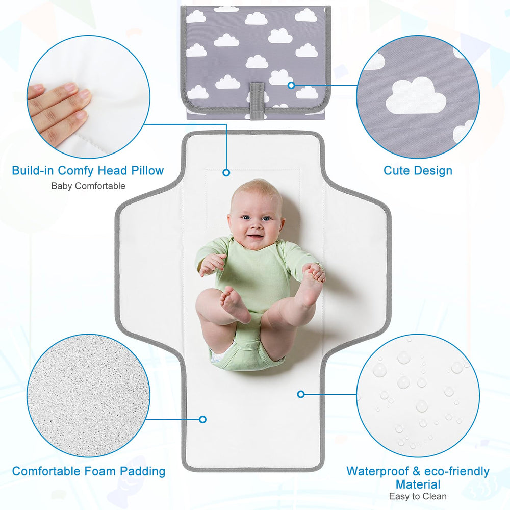 Accmor portable changing pad highlights a large changing area for newborns and toddlers.
