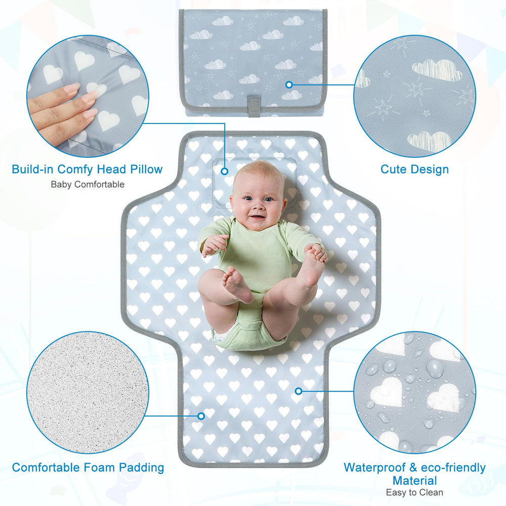 Accmor changing pad open shows large 25.5 by 13.5 inch area for newborns