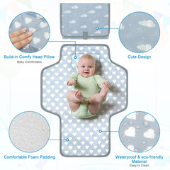 Accmor changing pad open shows large 25.5 by 13.5 inch area for newborns