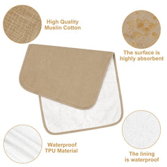 Accmor portable diaper changing pad opened to show soft muslin surface.