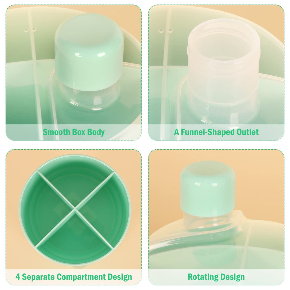 Accmor travel snack container showing four compartments for easy portioning.