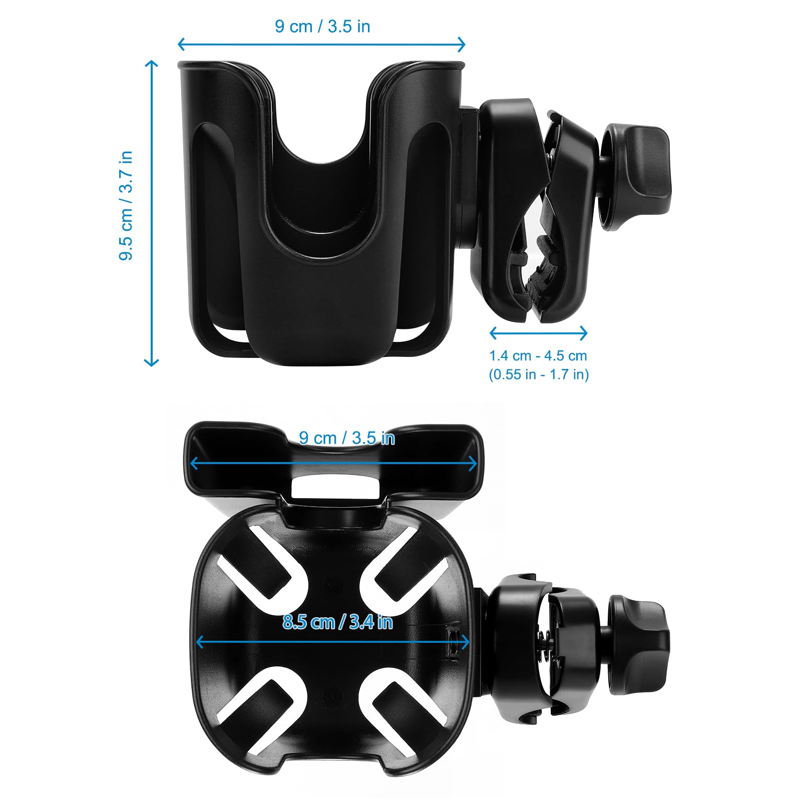 Accmor rotatable clamp supports bottle and phone together for easy access
