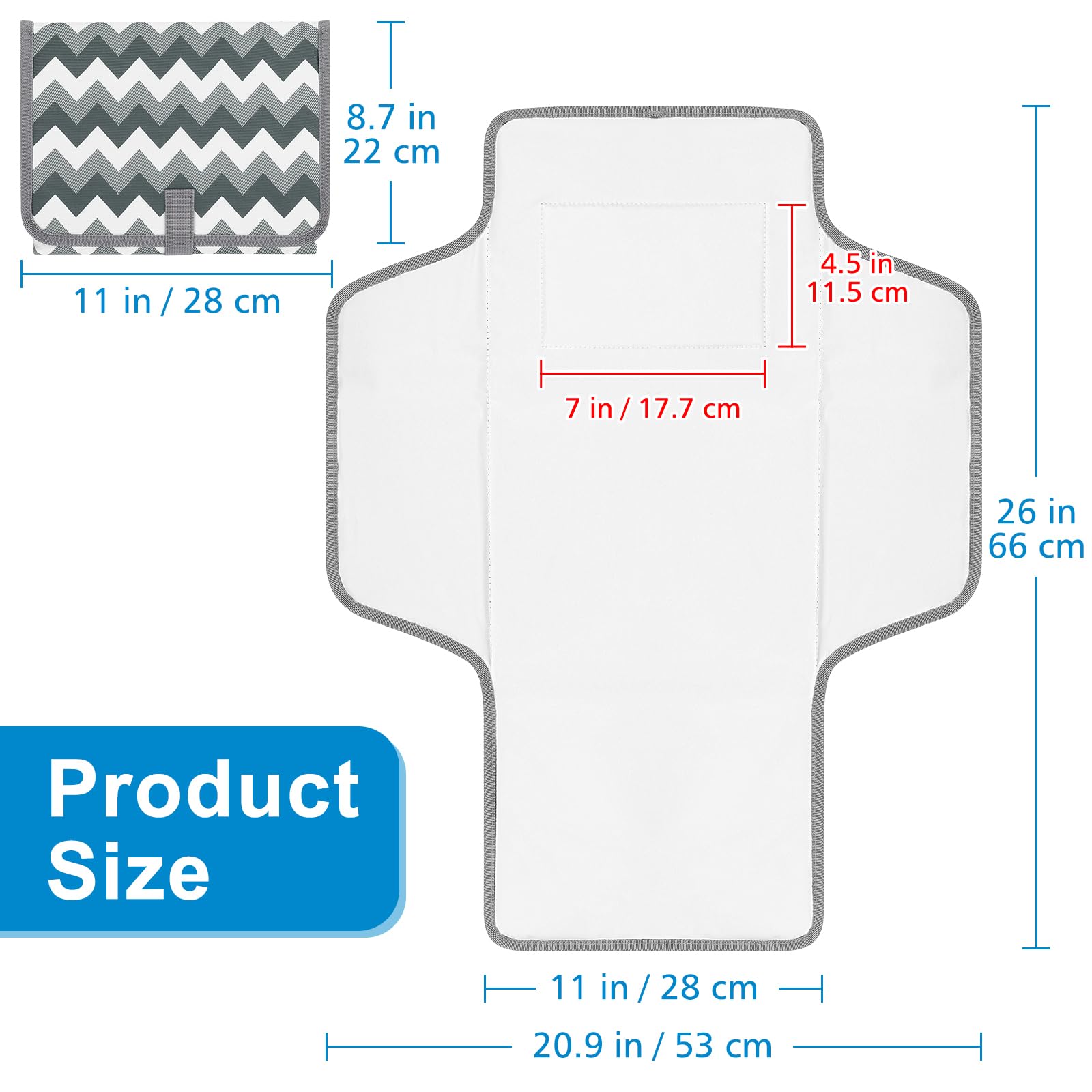 Accmor skin-friendly waterproof material offers safe, wipe-clean surfaces after messy diapering sessions.