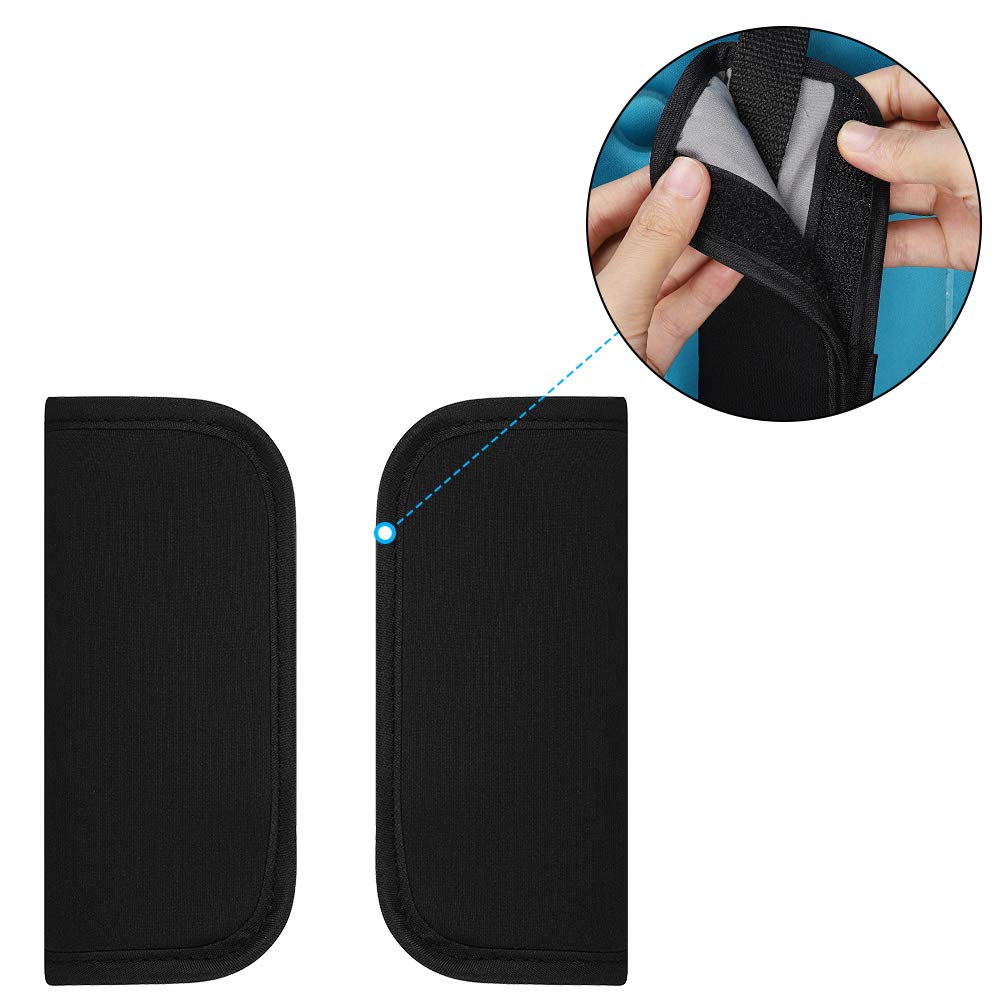 Accmor soft seat belt cover fabric reduces rubbing on delicate skin.