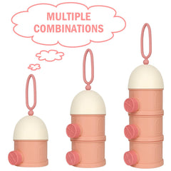 Accmor stackable container with side pour lid for easy dispensing.