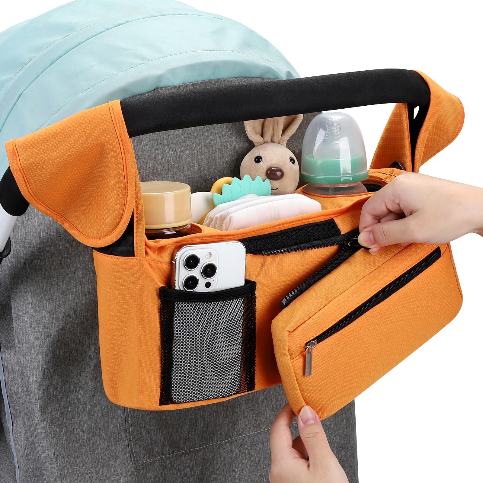 Accmor adjustable Velcro strap for secure stroller attachment