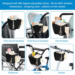 Accmor stroller clip with rubber pad grips firmly without slipping.