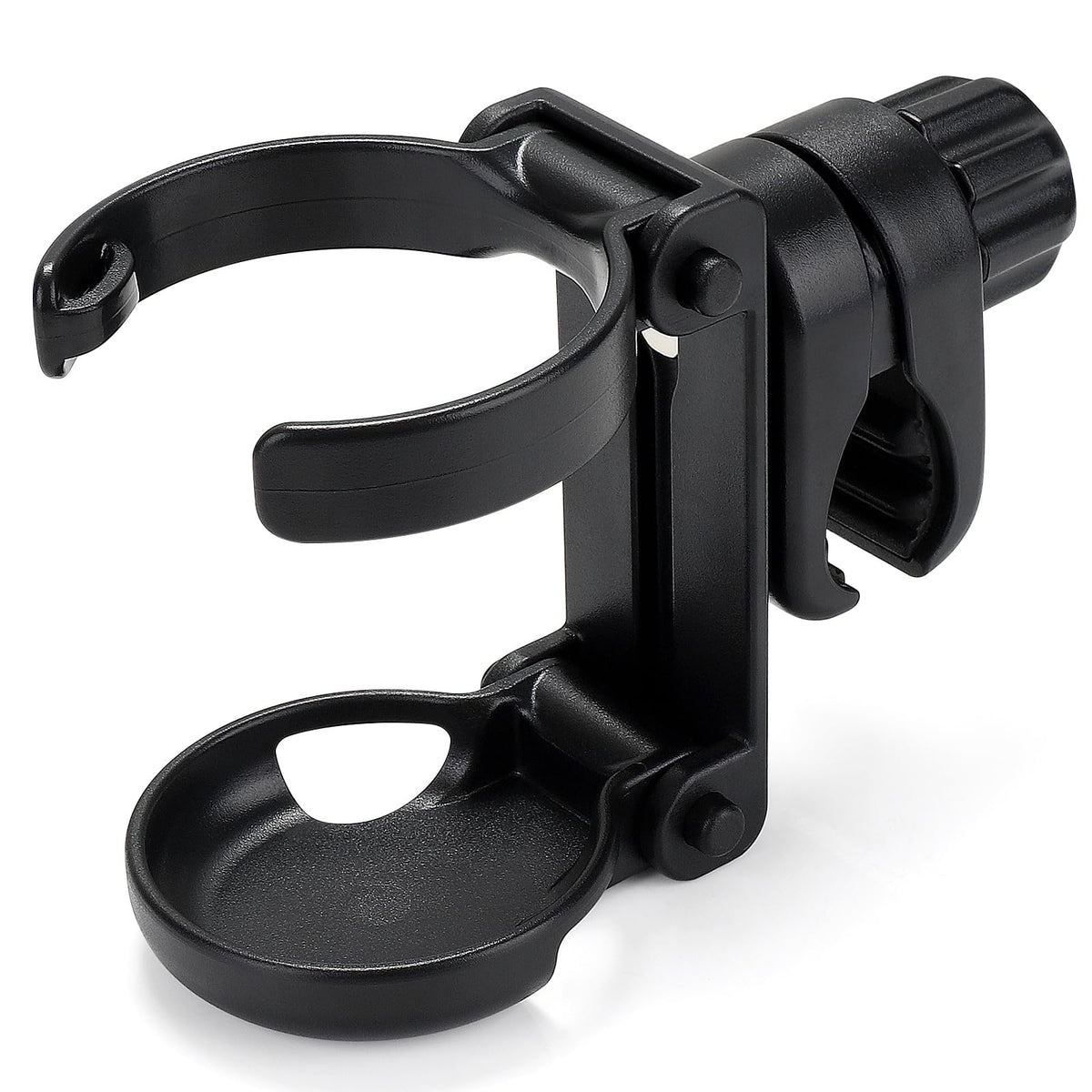 Accmor stroller cup holder clamp-range enables secure attachment to diverse surfaces.