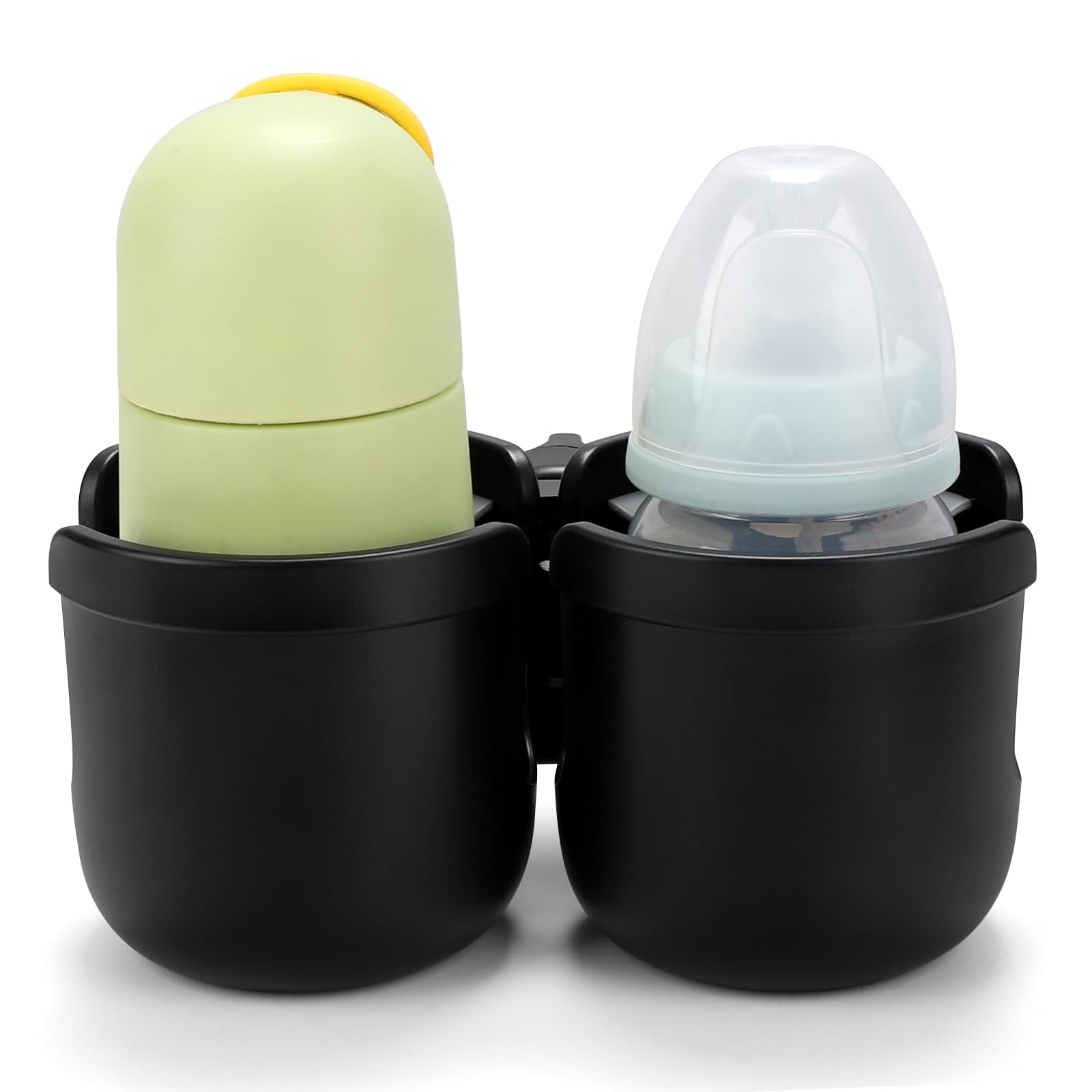 Accmor stroller cup holder clip-on front view showing secure bottle grip.