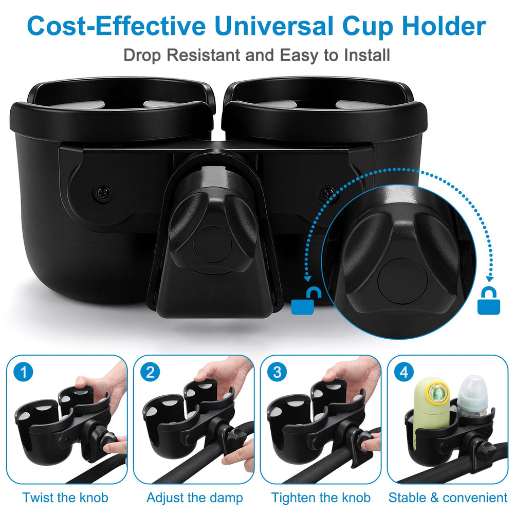 Accmor durable ABS and rubber design keeps drinks secure on rough roads.