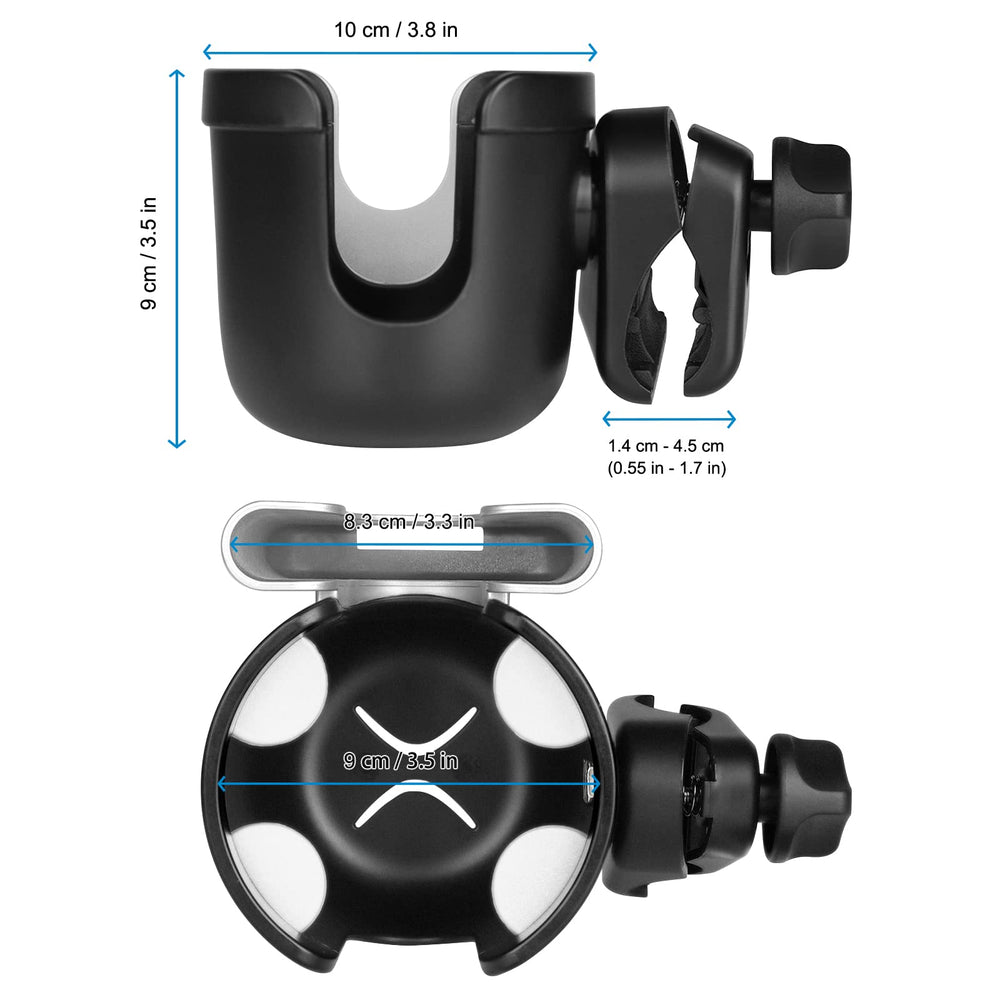 Accmor multi-use holder for treadmill, scooter, or park outings.