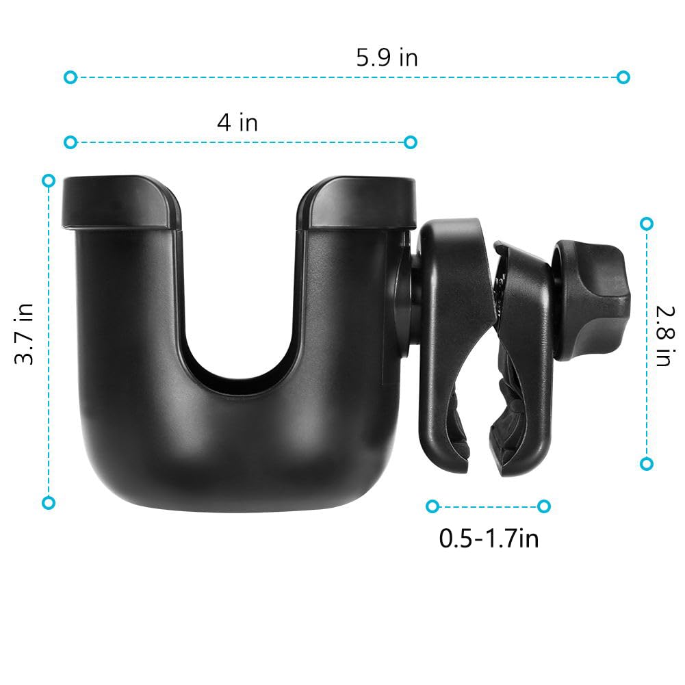 Accmor stroller cup holder multi-use for bikes, wheelchairs, walkers and poles.