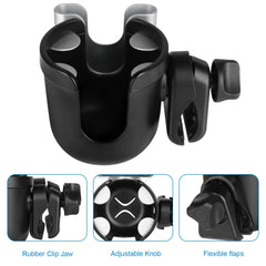 Accmor rotatable clamp fits various rod sizes for universal compatibility.