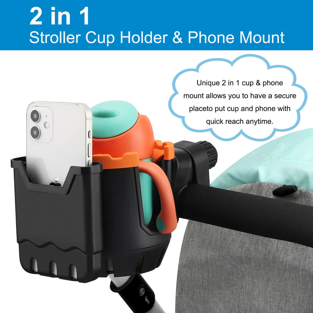 Accmor cup holder with silicone petals secures bottle and prevents spills.
