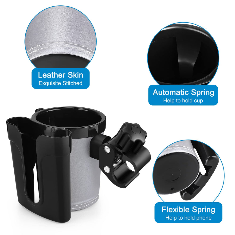 Accmor automatic springs hold bottle and phone securely.